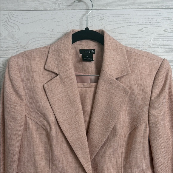 East Fifth Women’s Dusty Rose Pink Tweed Skirt & Blazer Suit. Size 12 - Picture 4 of 13